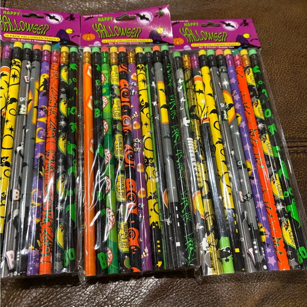 Vintage Sealed Halloween Pencils 4-10 Packs 40 Total Peachtree Playthings 2003 - Picture 5 of 10
